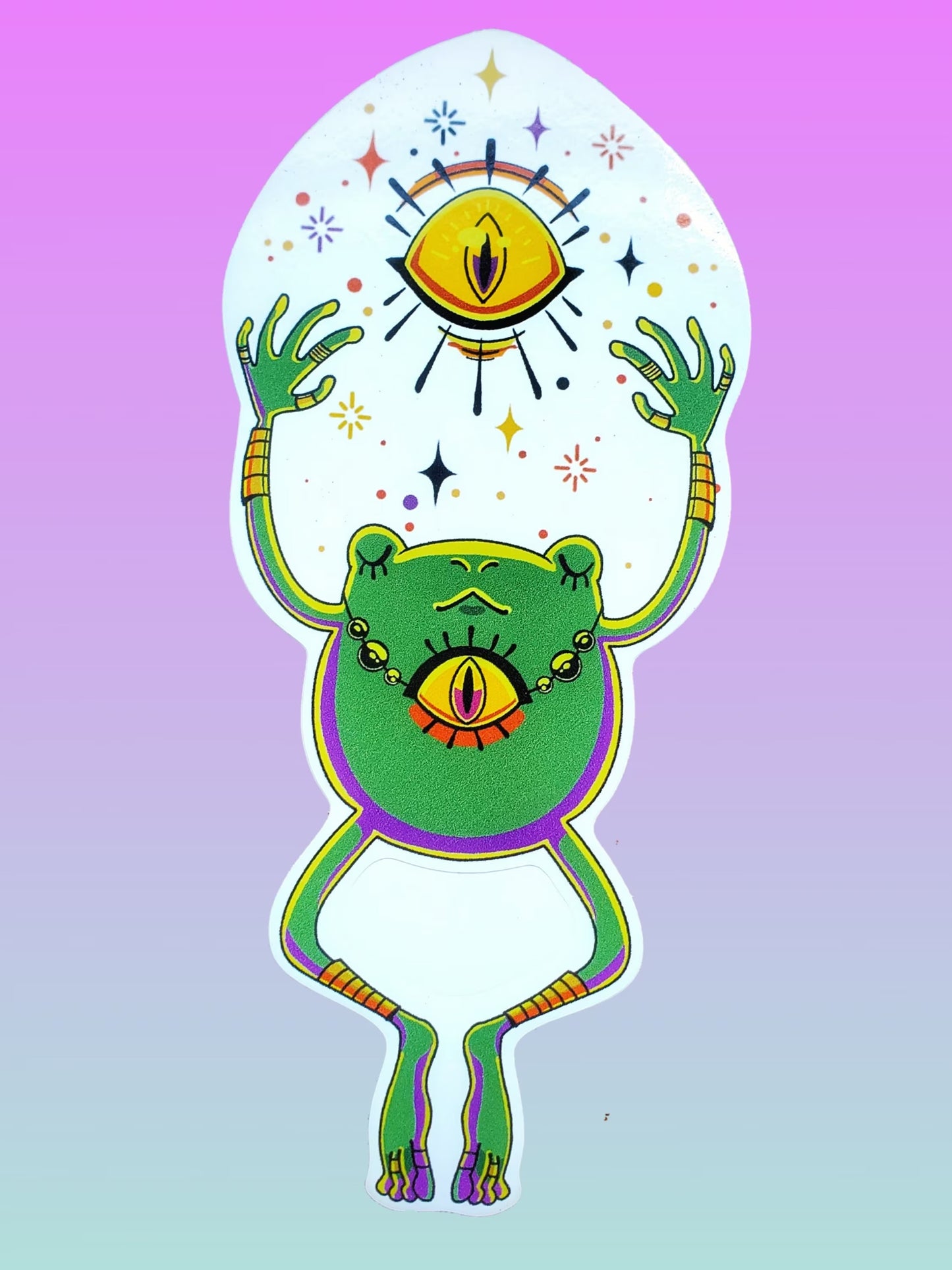 STICKERS: Mystical Third-Eye Frog Sticker