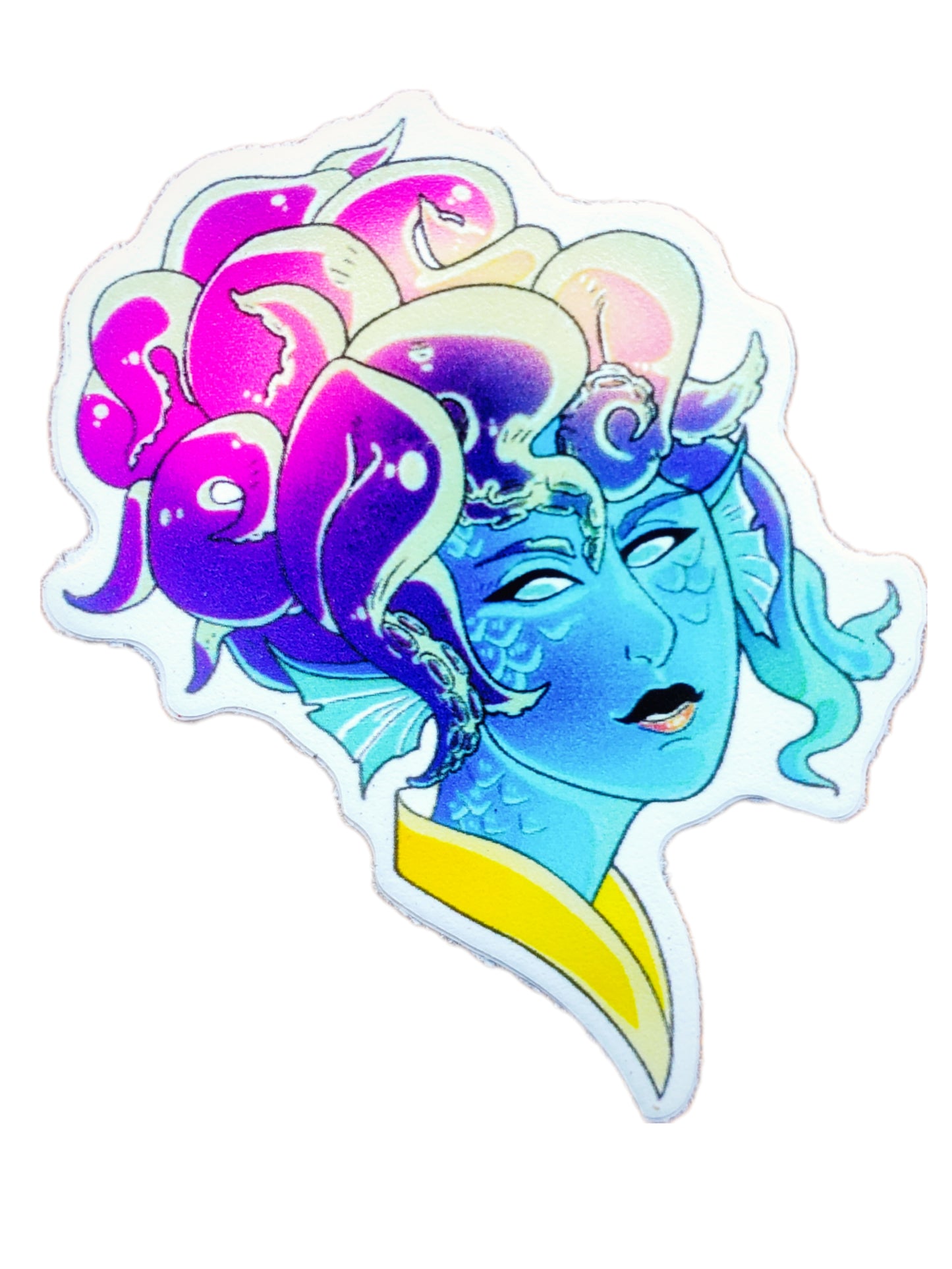 STICKERS: RPG Fantasy Heroine Stickers - Merfolk, Hellborn, Werewolf, & Dark Elf Warlock