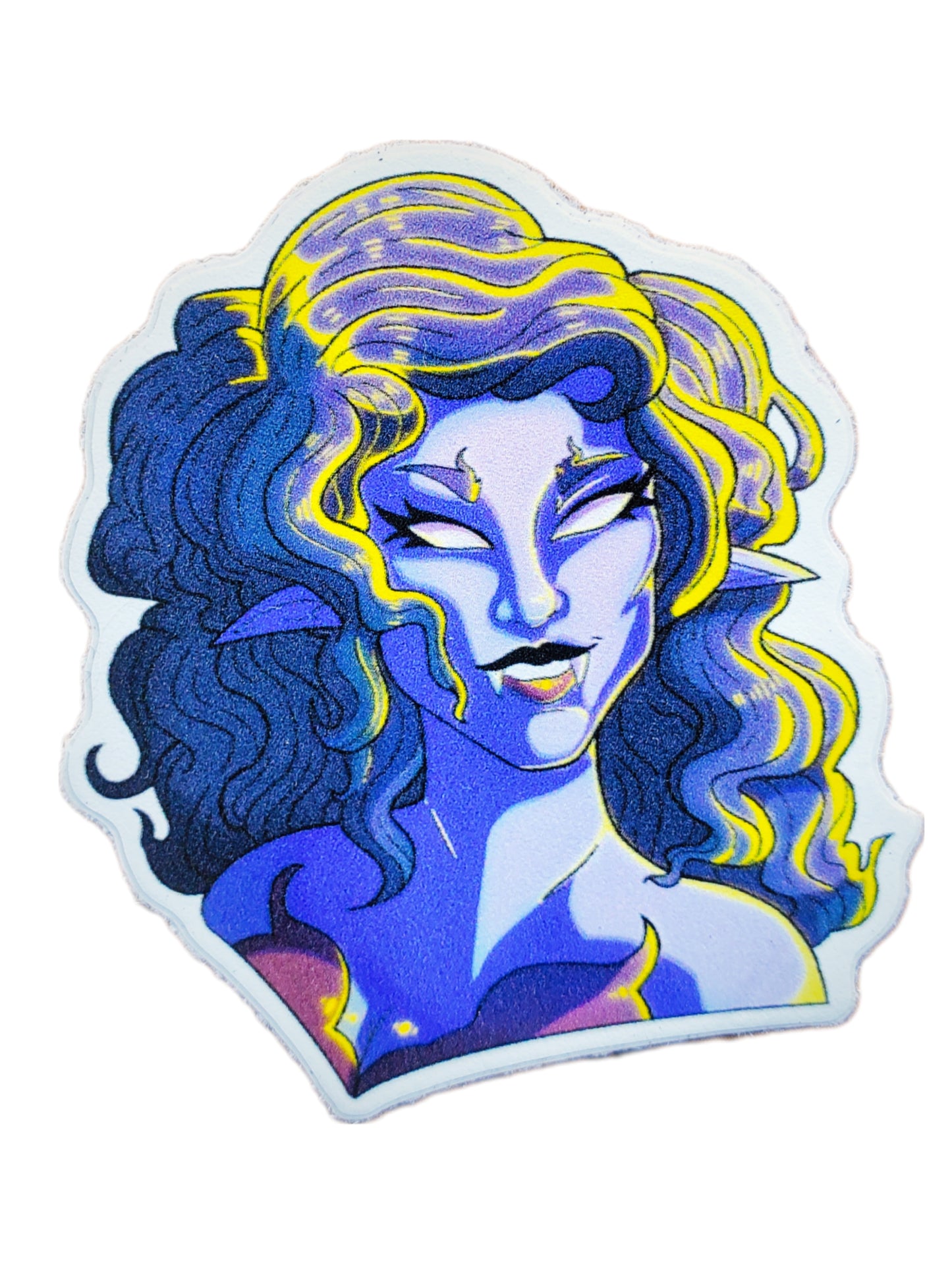 STICKERS: RPG Fantasy Heroine Stickers - Merfolk, Hellborn, Werewolf, & Dark Elf Warlock