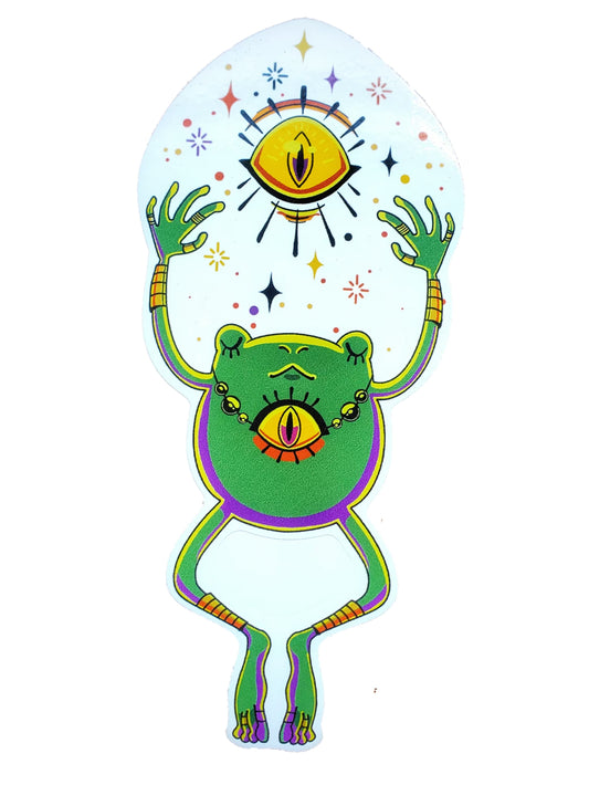 STICKERS: Mystical Third-Eye Frog Sticker