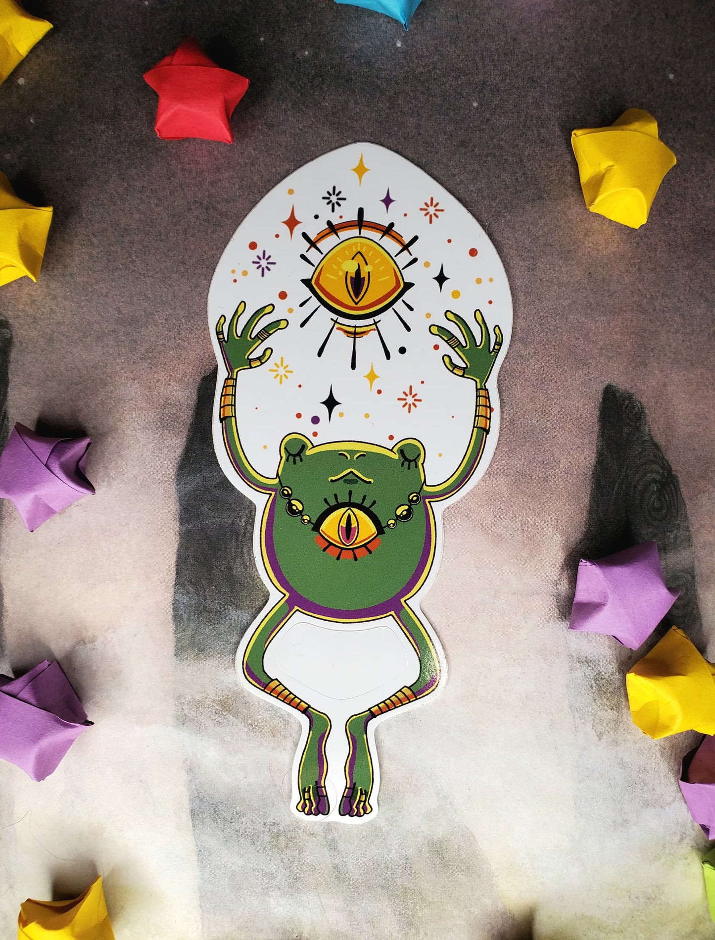 STICKERS: Mystical Third-Eye Frog Sticker